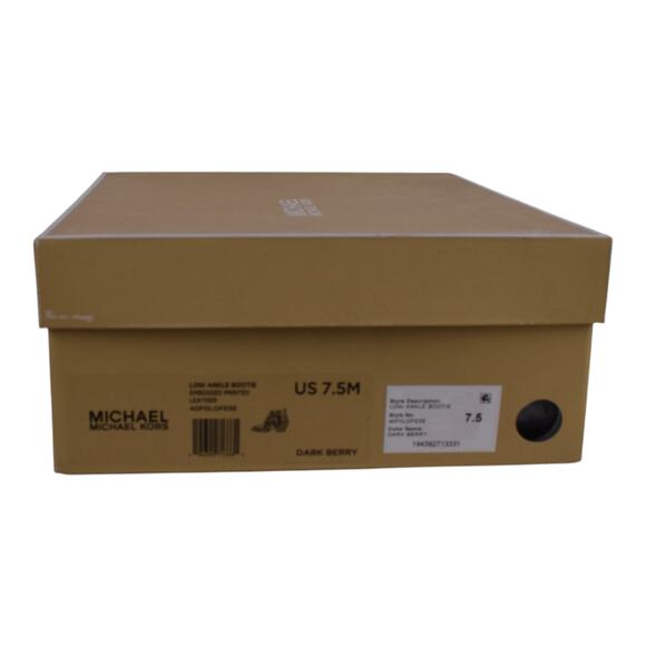 Michael Kors Dark Berry Snakeskin Buckle Ankle Booties – Size 7.5M - Picture 3 of 4